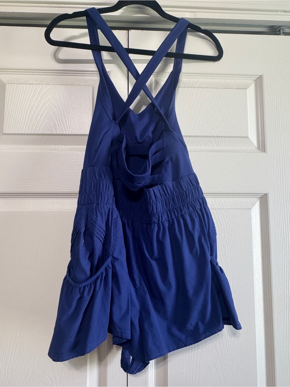 FP Movement by Free People Royal Blue Cross-Back Romper - Picture 3 of 4